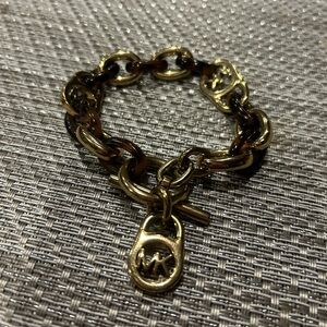 Michael Kors Gold and Tortoise Chain Bracelet